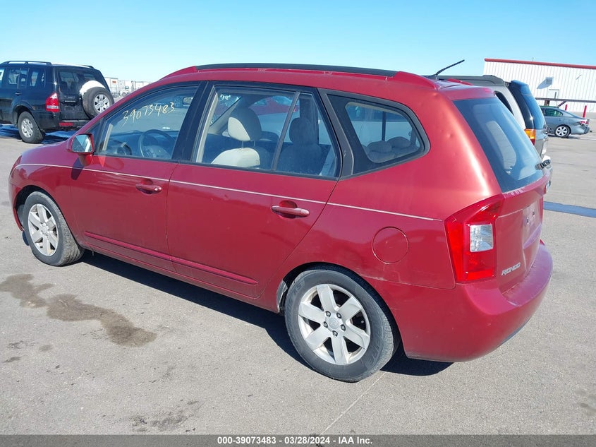 2007 Kia Rondo Lx V6 VIN: KNAFG526677054213 Lot: 39073483