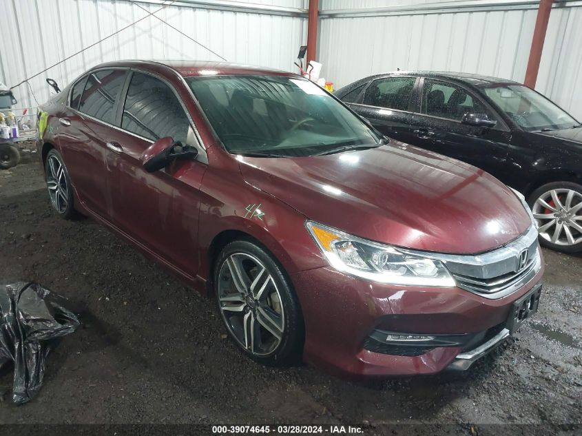 2016 Honda Accord Sport VIN: 1HGCR2F6XGA201386 Lot: 39074645