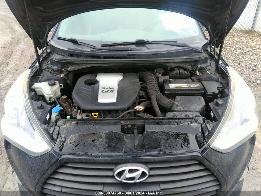 2013 HYUNDAI VELOSTER TURBO W/BLACK - KMHTC6AE2DU149750