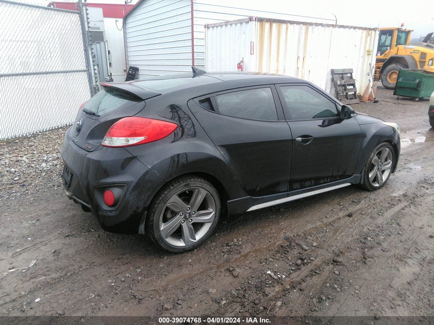 2013 Hyundai Veloster Turbo W/Black VIN: KMHTC6AE2DU149750 Lot: 39074768
