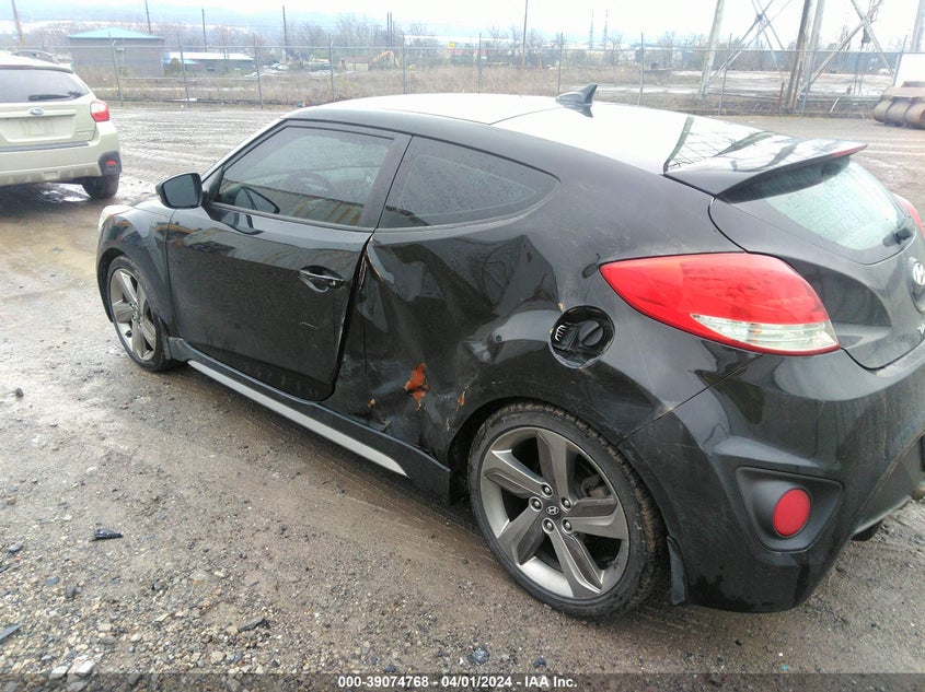 2013 HYUNDAI VELOSTER TURBO W/BLACK - KMHTC6AE2DU149750