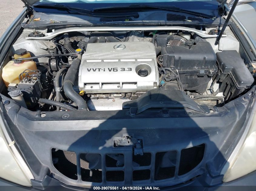 2004 Lexus Es 330 VIN: JTHBA30G645041860 Lot: 39075561