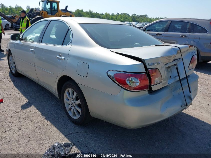 2004 Lexus Es 330 VIN: JTHBA30G645041860 Lot: 39075561