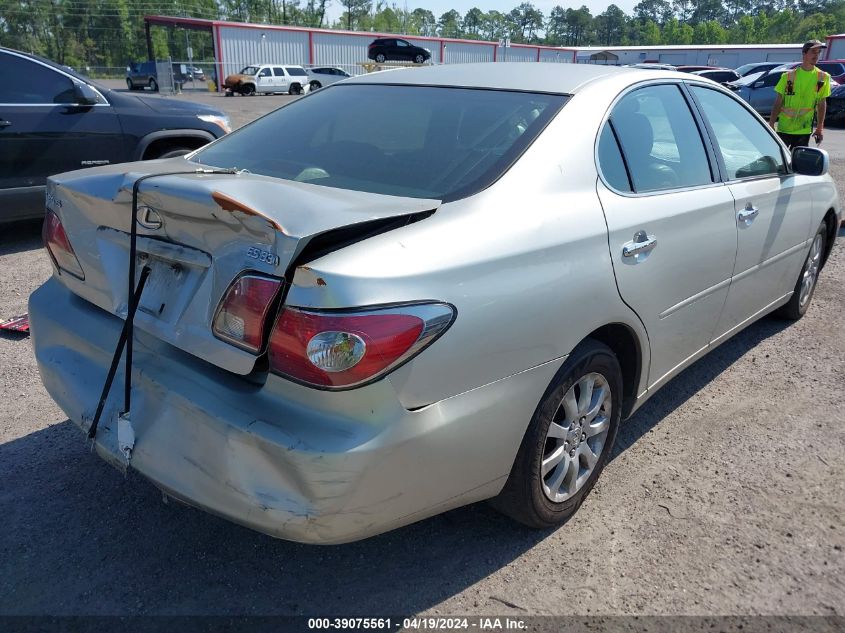 2004 Lexus Es 330 VIN: JTHBA30G645041860 Lot: 39075561