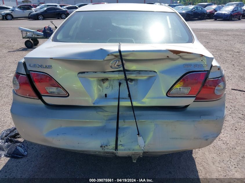 2004 Lexus Es 330 VIN: JTHBA30G645041860 Lot: 39075561