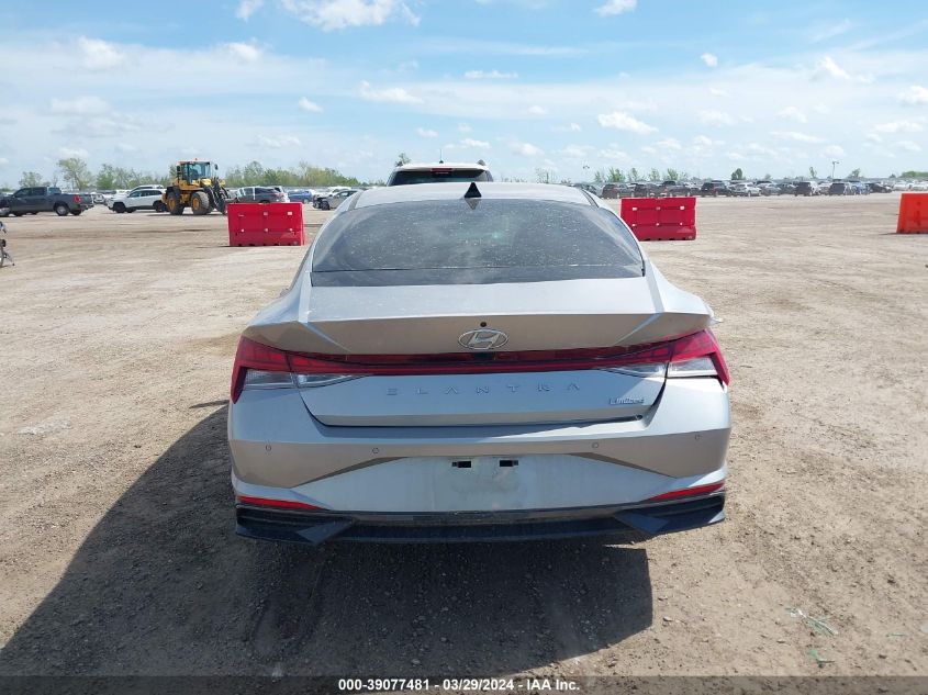 2021 Hyundai Elantra Limited VIN: 5NPLP4AG8MH004561 Lot: 39077481