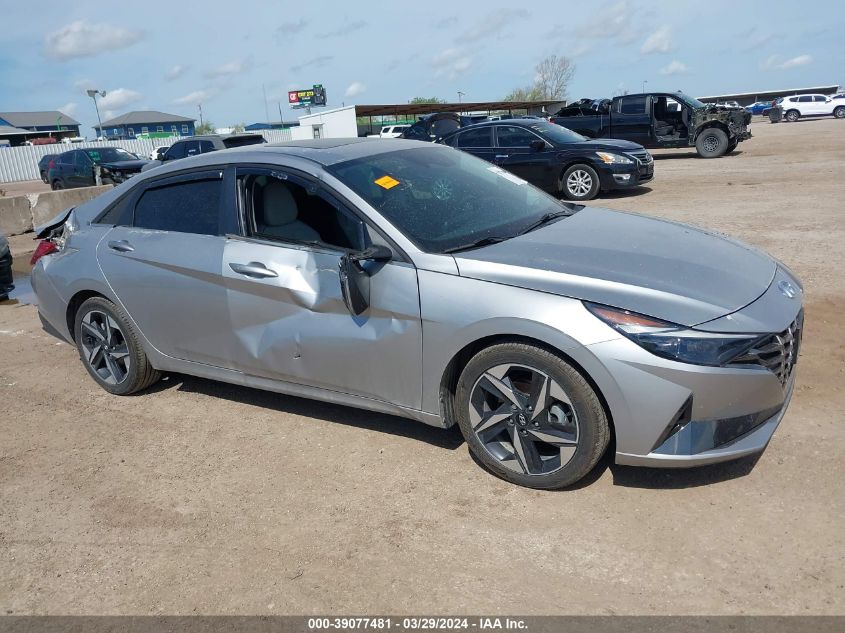 2021 Hyundai Elantra Limited VIN: 5NPLP4AG8MH004561 Lot: 39077481