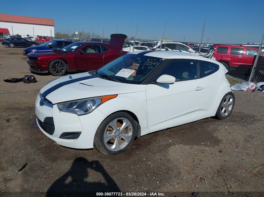 2013 Hyundai Veloster Base W/Gray VIN: KMHTC6AS0DU174315 Lot: 39077723
