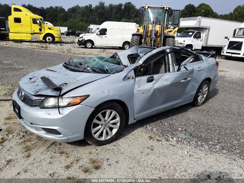 2012 Honda Civic Ex VIN: 2HGFB2F82CH580432 Lot: 39078058