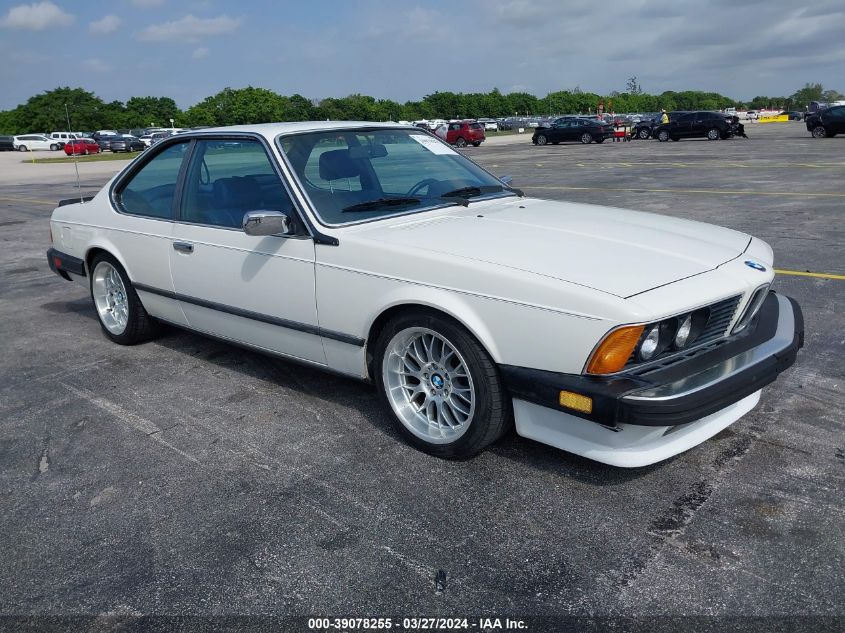 1985 BMW 635 Csi VIN: WBAEC7405F0605654 Lot: 39078255