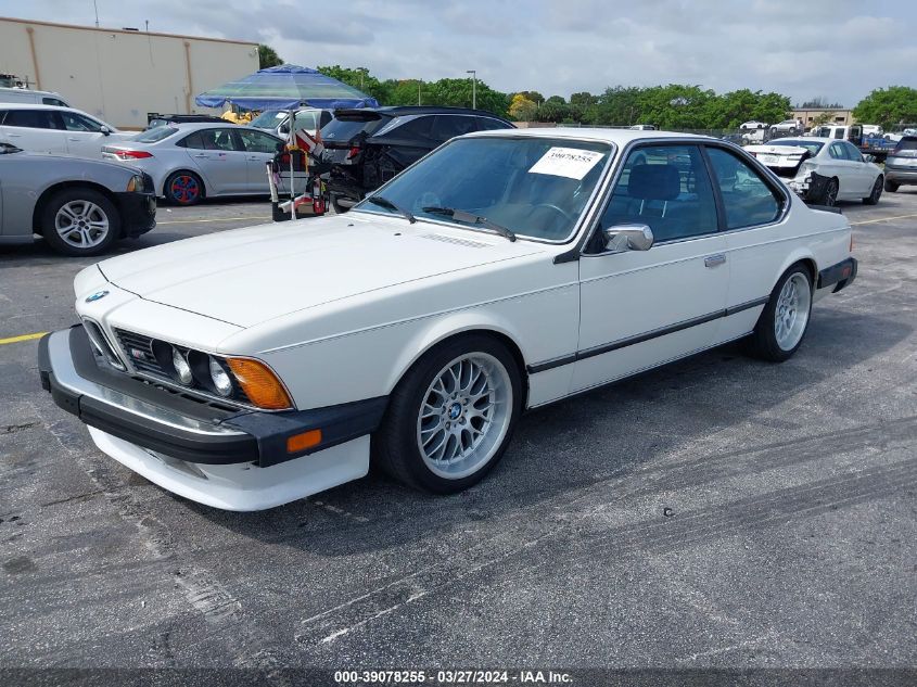 1985 BMW 635 Csi VIN: WBAEC7405F0605654 Lot: 39078255