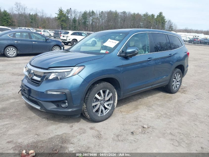 2021 Honda Pilot Awd Ex-L VIN: 5FNYF6H57MB087567 Lot: 39078698