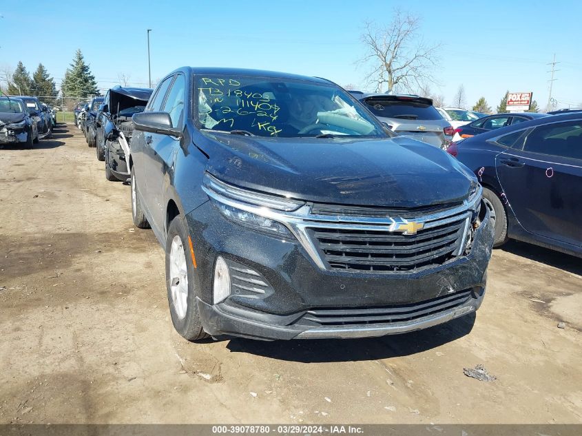 2022 CHEVROLET EQUINOX FWD LT - 3GNAXKEV4NL111409