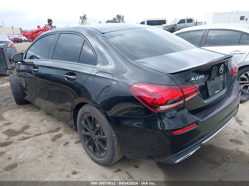 2020 Mercedes-Benz A 220 VIN: WDD3G4EB3LW038811 Lot: 39078832