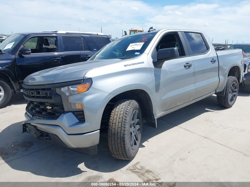 VIN 1GCPABEK7PZ301792 2023 CHEVROLET SILVERADO 1500 2WD  SHORT BED CUSTOM