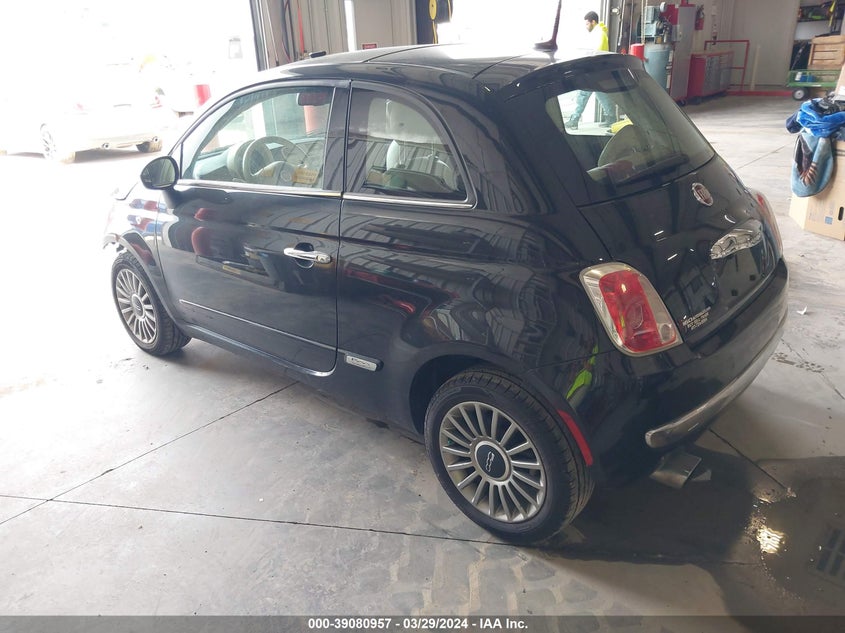 2013 Fiat 500 Lounge VIN: 3C3CFFCR9DT663492 Lot: 39080957