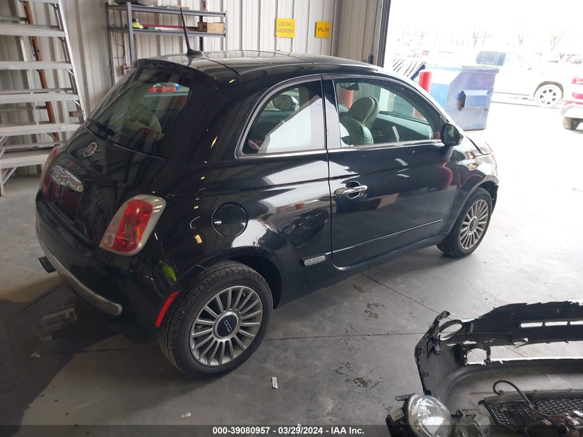 2013 Fiat 500 Lounge VIN: 3C3CFFCR9DT663492 Lot: 39080957
