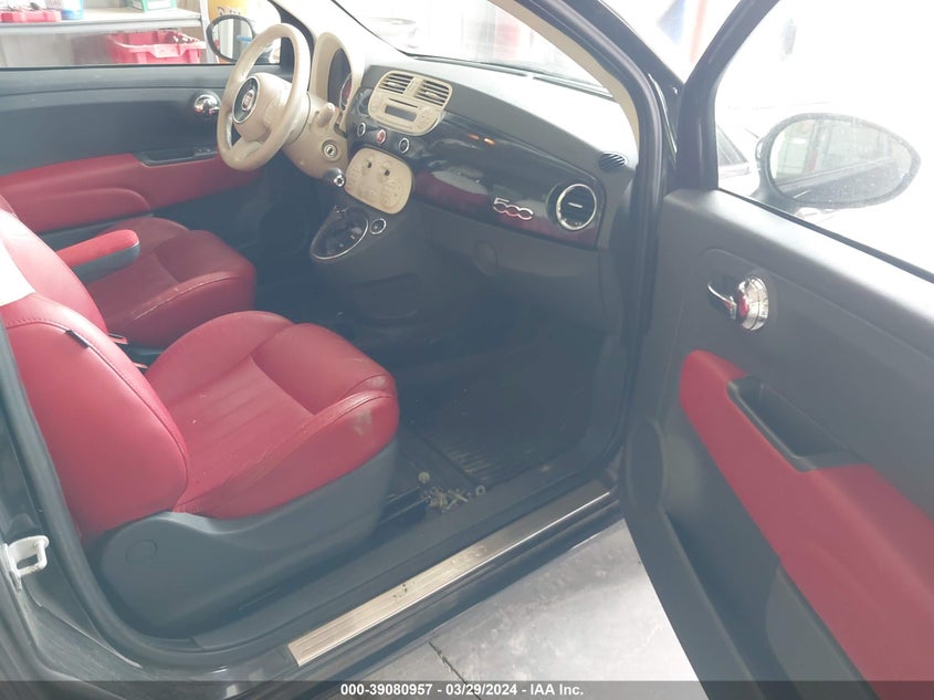 2013 Fiat 500 Lounge VIN: 3C3CFFCR9DT663492 Lot: 39080957