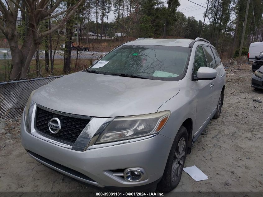 2015 Nissan Pathfinder Sl VIN: 5N1AR2MNXFC641428 Lot: 39081181