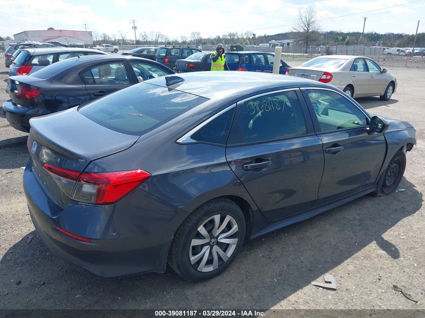 VIN 2HGFE2F25NH509473 2022 HONDA CIVIC LX