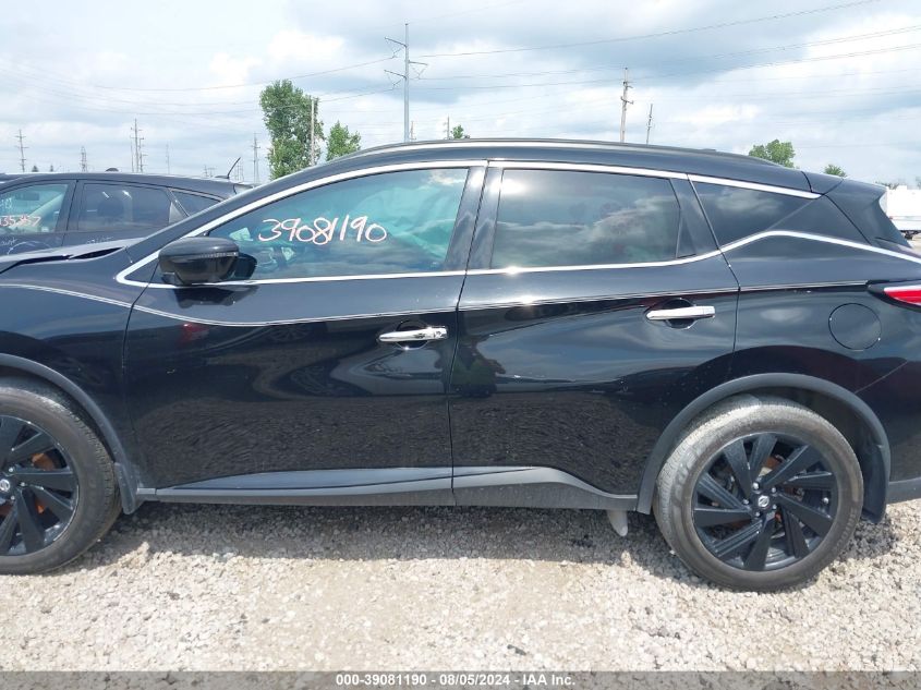 2018 Nissan Murano Sl VIN: 5N1AZ2MG6JN128286 Lot: 39081190