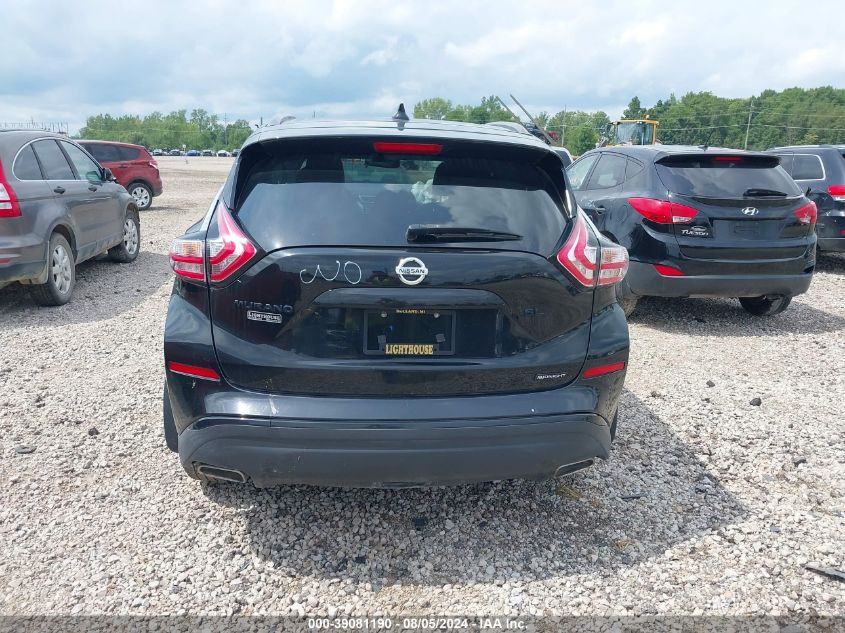 2018 Nissan Murano Sl VIN: 5N1AZ2MG6JN128286 Lot: 39081190