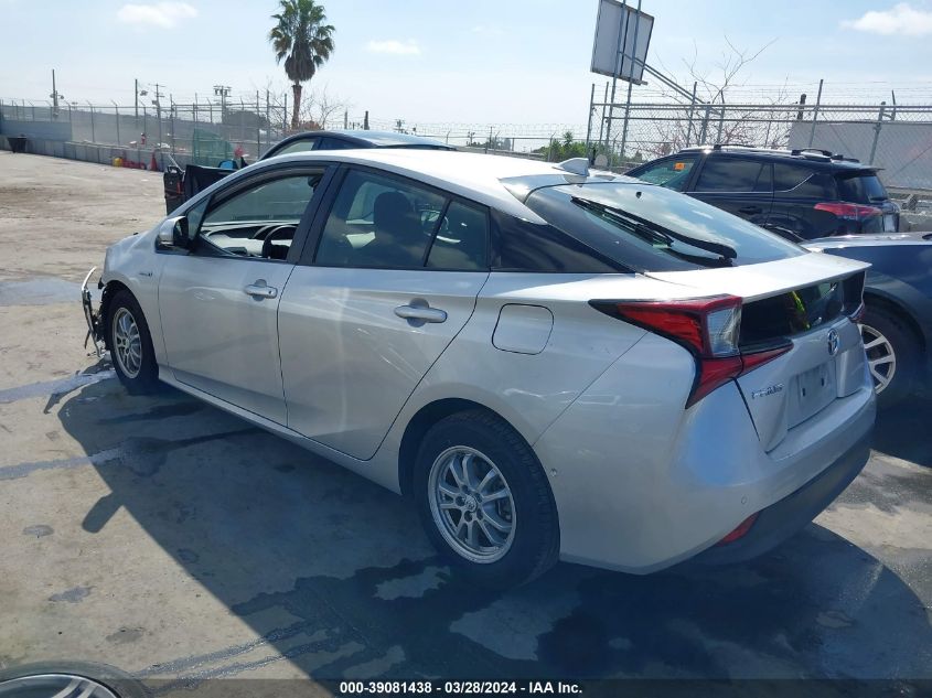 2019 Toyota Prius Le VIN: JTDKARFU0K3093429 Lot: 39081438