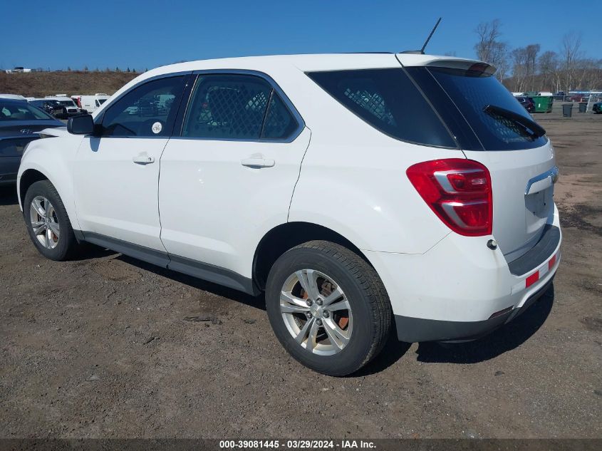 2016 Chevrolet Equinox Ls VIN: 2GNALBEK6G6345687 Lot: 39081445