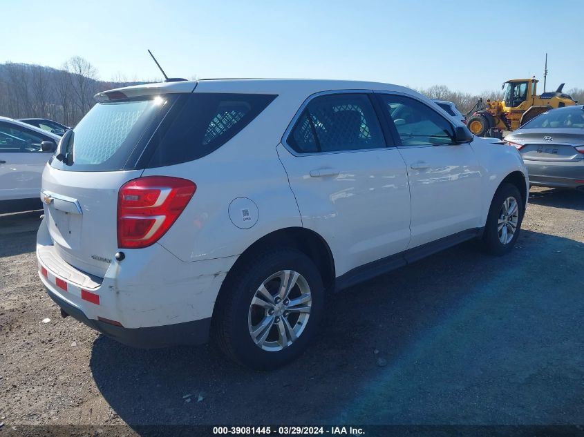 2016 Chevrolet Equinox Ls VIN: 2GNALBEK6G6345687 Lot: 39081445