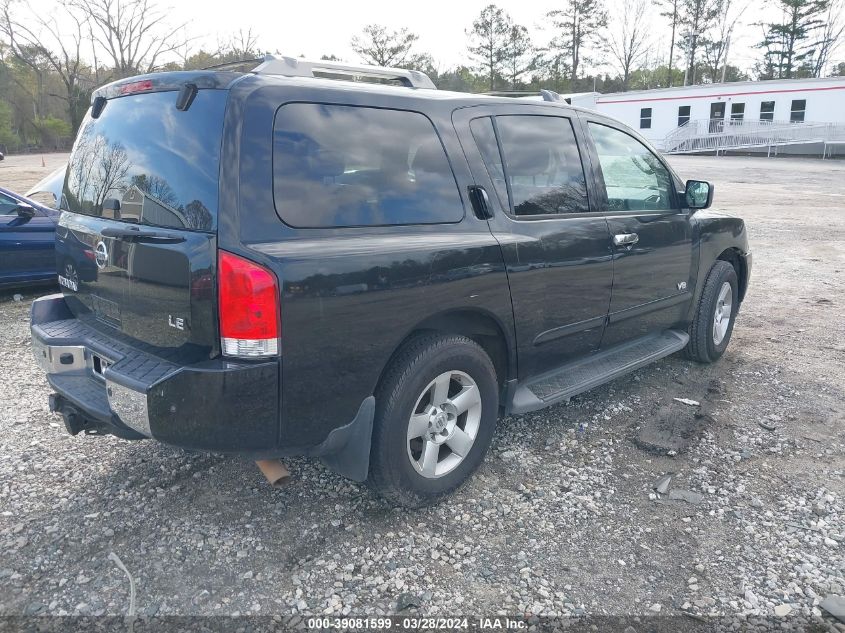 2006 Nissan Armada Le VIN: 5N1AA08B75N742412 Lot: 39081599