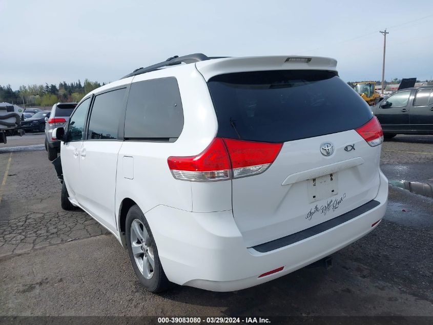 2012 Toyota Sienna Le V6 8 Passenger VIN: 5TDKK3DC6CS220687 Lot: 39083080