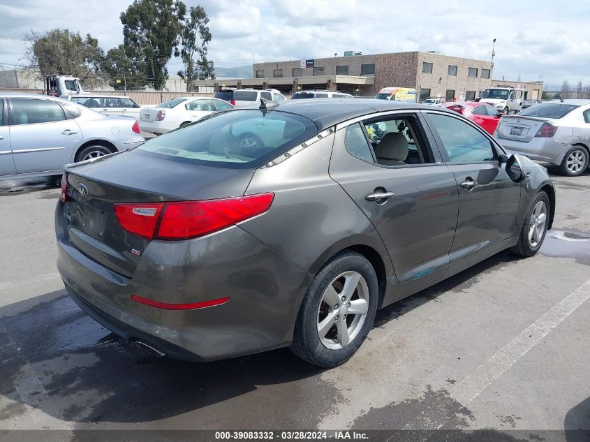 2014 Kia Optima Lx VIN: 5XXGM4A79EG301555 Lot: 39083332