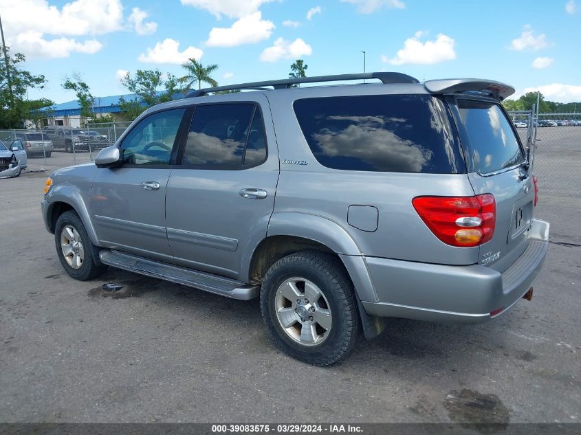 2004 Toyota Sequoia Limited V8 VIN: 5TDBT48A64S222128 Lot: 39083575