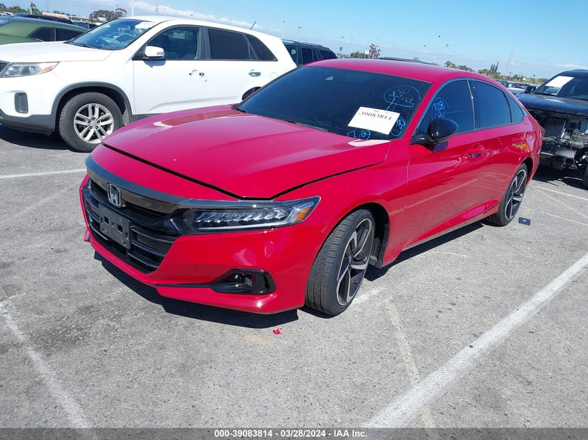 VIN 1HGCV1F32NA010375 2022 HONDA ACCORD SPORT