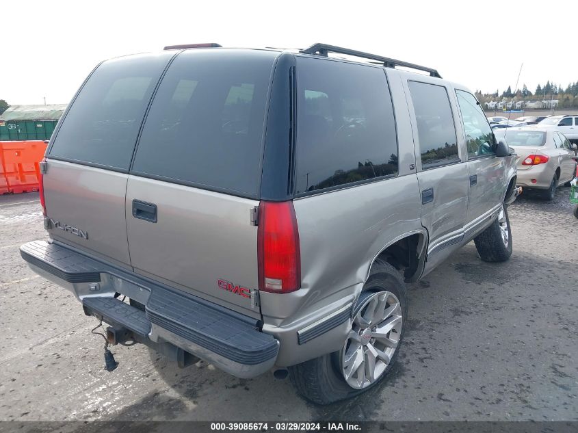 1999 GMC Yukon Sle VIN: 1GKEK13R7XJ766784 Lot: 39085674