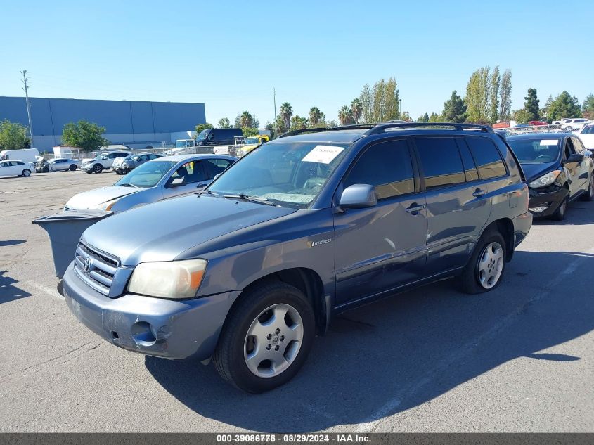 2004 Toyota Highlander Limited V6 VIN: JTEEP21A640022834 Lot: 39086775