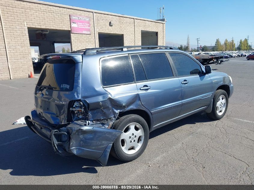 2004 Toyota Highlander Limited V6 VIN: JTEEP21A640022834 Lot: 39086775