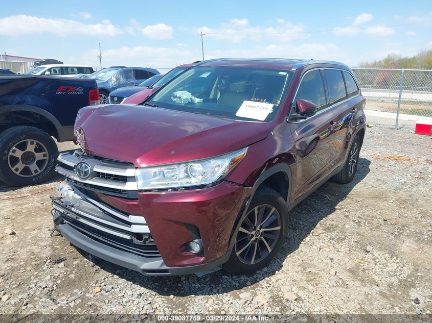 2019 TOYOTA HIGHLANDER VIN: 5TDKZRFH0KS290806