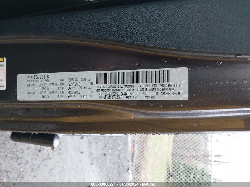 2016 JEEP WRANGLER UNLIMITED SAHARA - 1C4BJWEGXGL164444