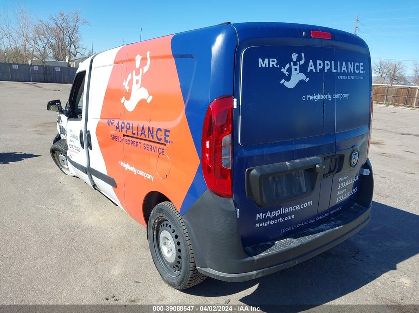 2020 Ram Promaster City Tradesman VIN: ZFBHRFAB3L6R66908 Lot: 39088547