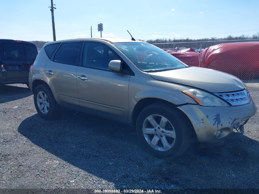 2006 Nissan Murano S VIN: JN8AZ08W56W507697 Lot: 39088692