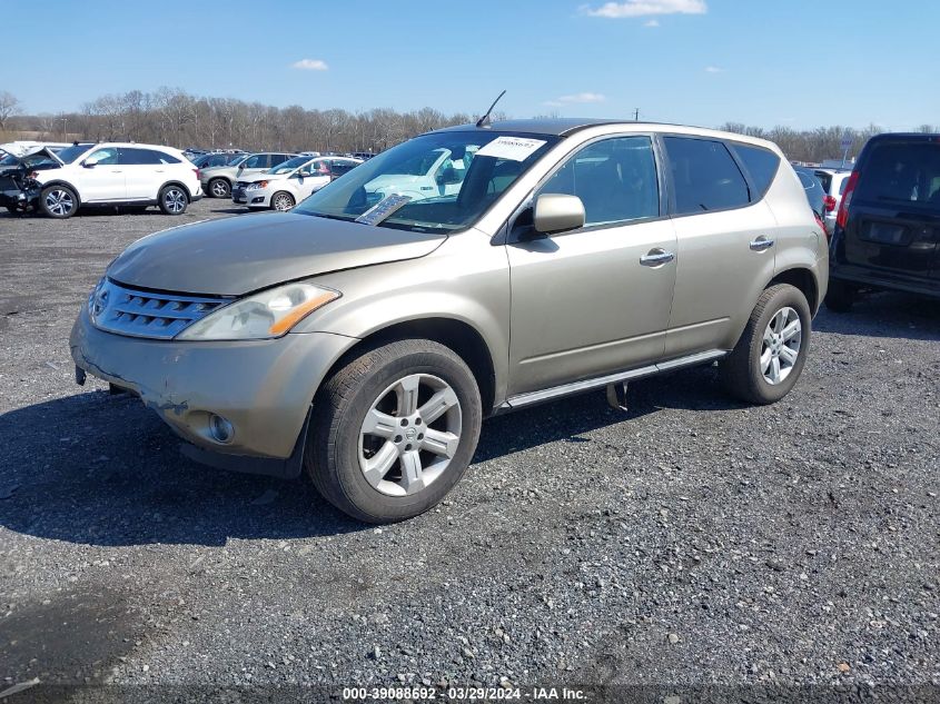 2006 Nissan Murano S VIN: JN8AZ08W56W507697 Lot: 39088692