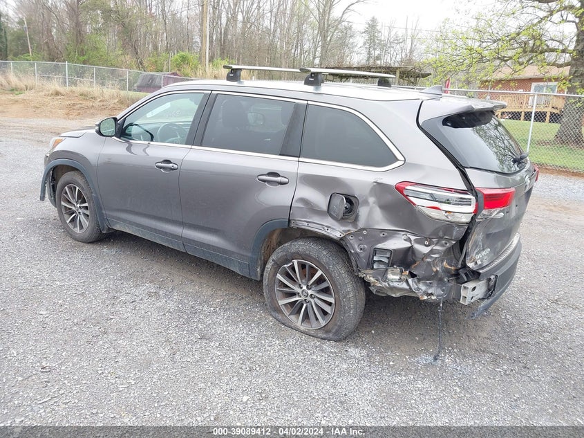 2019 TOYOTA HIGHLANDER VIN: 5TDJZRFH3KS735731