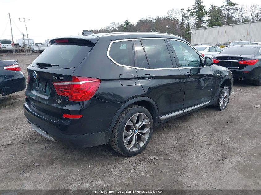 2016 BMW X3 xDrive28I VIN: 5UXWX9C59G0D88522 Lot: 39089563