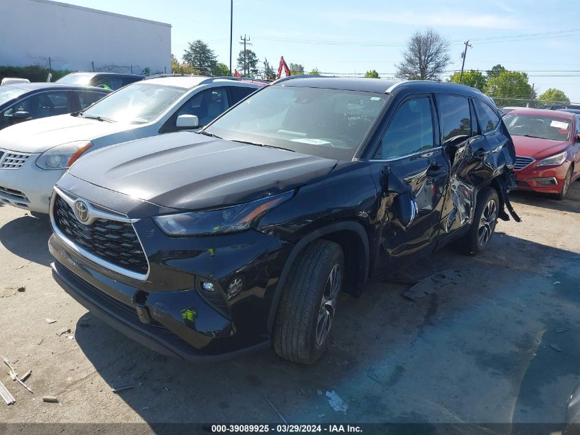 2022 Toyota Highlander Xle VIN: 5TDGZRAH3NS549161 Lot: 73830594