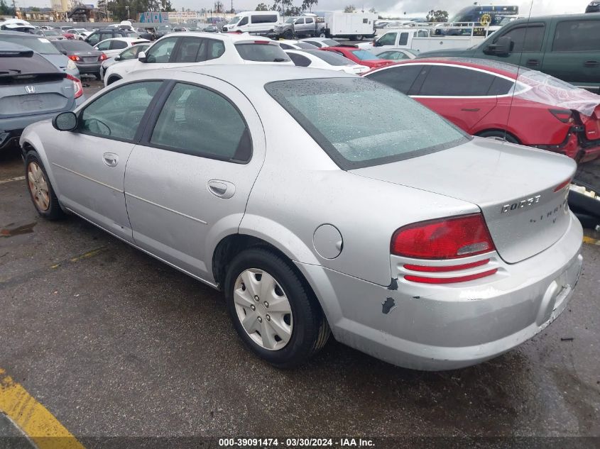 2005 Dodge Stratus Sxt VIN: 1B3EL46X15N558542 Lot: 39091474