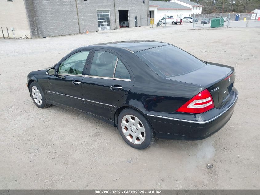 WDBRF81J75F628958 | 2005 MERCEDES-BENZ C 240