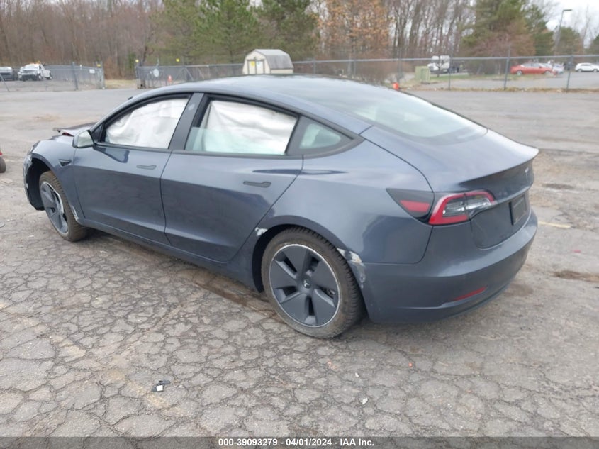 2022 TESLA MODEL 3 U   U(VIN: 5YJ3E1EB0NF264651