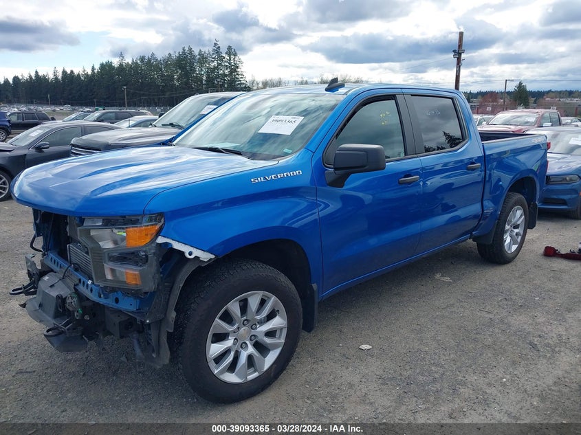 VIN 3GCPDBEK0NG540508 2022 CHEVROLET SILVERADO 1500 4WD  SHORT BED CUSTOM