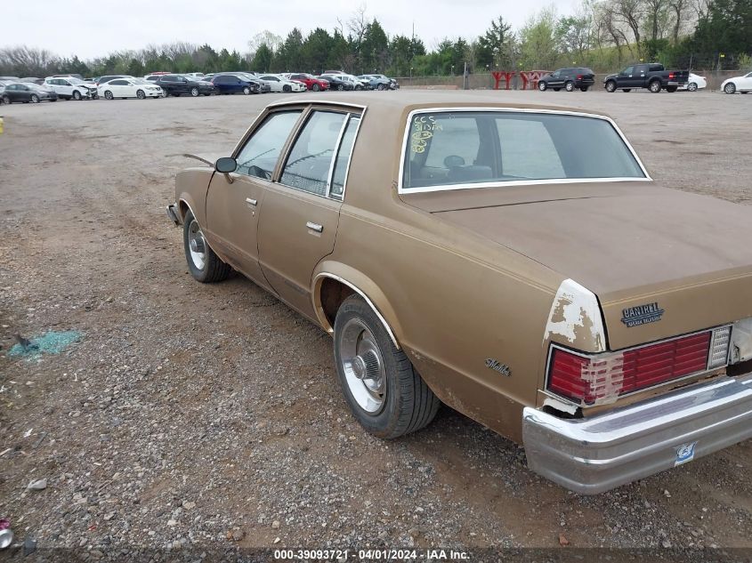 1981 Chevrolet Malibu VIN: 1G1AT69J2BK456950 Lot: 39093721